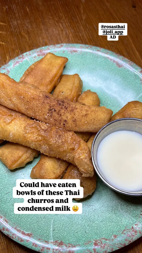 @rosasthai 
@joli_app 
AD Could have eaten bowls of these Thai churros and condensed milk 😫