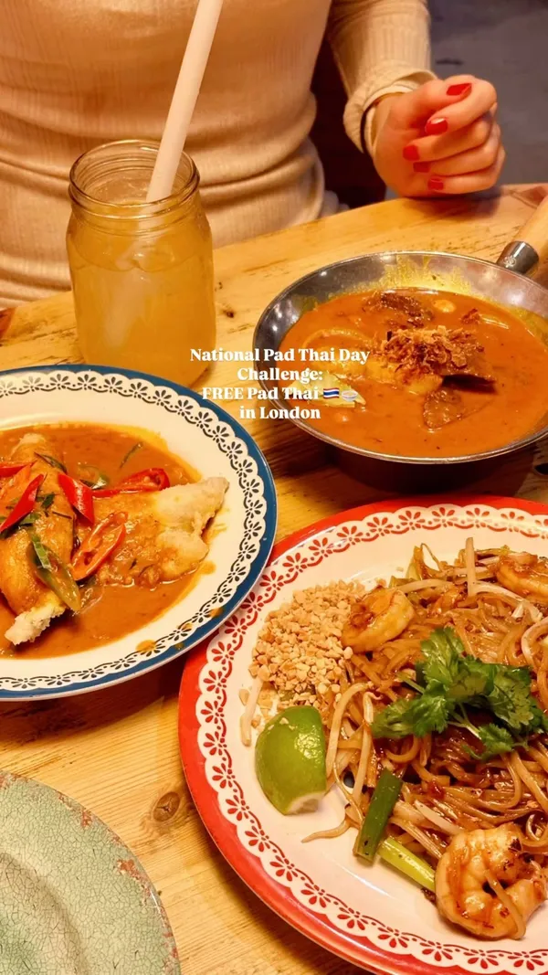 🚨FREE Pad Thai🔔 if It’s Not the Best You’ve Had at @rosasthai 🇹🇭🍜 #NationalPadThaiDay on 7th November👅

Celebrate National Pad Thai Day with an unbeatable offer! 🇹🇭 This 7th November, dine in and try their Pad Thai. If it’s not the best you’ve ever had, it’s FREE! 

But if it is, you’ll pay for it and receive a special postcard, doubling as a voucher for a future free Pad Thai! 

Don’t miss out on this one-day-only chance to taste the best! 

An incredible Thai feast! 🤤🤤🇹🇭 
The Pad Thai with prawns is a standout—perfectly balanced with that classic sweet-savory kick. The chicken satay is tender, with a rich, nutty sauce that’s addictively good. For curry lovers, the Massaman beef cheek is melt-in-your-mouth tender with warm, aromatic spices. 

The Seabass ChuChi has a beautiful, crispy skin paired with a creamy curry sauce that’s pure indulgence. Finished with mango sticky rice—sweet and refreshing—and lychee jasmine bubbles, a light, floral drink to cleanse the palate. An unforgettable Thai dining experience! #ThaiCuisine #FoodieFavorites

#invite 
˞ ˞ ˞ ˞ ˞ ˞ ˞ ˞ ˞ ˞ ˞ ˞ ˞ ˞ ˞ ˞ ˞ ˞ ˞ ˞ ˞ ˞ ˞ ˞ ˞ ˞ ˞ ˞ ˞ ˞ ˞ ˞ ˞ ˞ ˞ ˞ ˞ ˞ ˞ ˞ ˞ ˞ ˞ ˞ ˞ ˞ ˞ ˞
☞ ☞  Rosa’s Thai in Westfield White City,  
Unit 1075, Southern Terrace, Ariel Way, London, W12 7GB
˞ ˞ ˞ ˞ ˞ ˞ ˞ ˞ ˞ ˞ ˞ ˞ ˞ ˞ ˞ ˞ ˞ ˞ ˞ ˞ ˞ ˞ ˞ ˞ ˞ ˞ ˞ ˞ ˞ ˞ ˞ ˞ ˞ ˞ ˞ ˞ ˞ ˞ ˞ ˞ ˞ ˞ ˞ ˞ ˞ ˞ ˞ 
#londonfoodblog #londonfoodie #londonfoodies #londoneats #ukfood #ukfoodie #londonfoodguide #londonrestaurants #londonfoodblogger