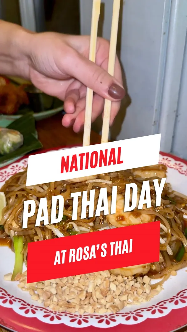 What’s a better way to celebrate National Pad Thai Day than with a free Pad Thai? 🍜 @rosasthai are so confident that theirs is the best, that they’re putting it to the test! This Thursday, order their Pad Thai and experience the ultimate taste challenge:

1️⃣ If it’s not the best you’ve ever had, they’ll give you your money back!
2️⃣ If you loved it (I definitely did! 😉), you’ll get a special postcard certifying your experience – and it doubles as a free Pad Thai voucher for you or a friend to use next time! 🥢

With tamarinds for the sauce sourced straight from Saiphin’s hometown, the flavors are truly authentic 😋 Don’t miss out on this one-day-only offer! Book your table, dine in and see if Rosa’s Pad Thai is the best one you’re ever had!

We also got our hands on a variety of starters: Prawn Doughnuts, Summer Rolls, Classic Sharing Platter with thai fried chicken, spring rolls, pork skewers, calamari & prawn crackers - that were amazing, and made me travel back to Thailand just for a night 🇹🇭

*invited via @joli_app @rosasthai 
.
.
.
#londonfood #londonfoodguide #londonfoodie #londonrestaurants #londonthaifood #londonfoodblog #londoneats #londonfoodscene #londonrestaurantguide #thaifood #thairestaurant #padthai #padthainoodles #asianfood #thaicuisine #asiannoodles #noodles #noodlelover #freebie #londondeals #ukdeals #ukfreebies #rosasthai