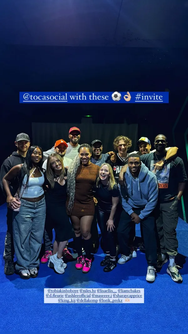 @tocasocial with these ⚽️👌🏼 #invite  @tobiakinboboye @niles.h1 @lisaellis__ @liamcbakes @d.fleurie @ashleeofficial @maseeee.j @sharaycapprice @king_kij @dellakemp @lorik_prekz 🫶🏻