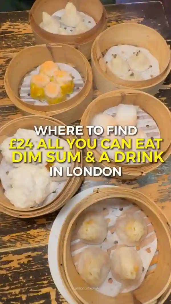 This video showcases Leong's Legend, a Taiwanese restaurant in London's Chinatown, offering an unlimited dim sum deal. The video highlights various dim sum dishes like xiao long bao, siu mai, har gau, and char siu pork buns, emphasizing their handmade quality and steaming-to-order preparation.  The deal includes a drink and is promoted via TimeOut vouchers. The video's primary focus is showcasing the vast selection of dim sum and the deal's value.