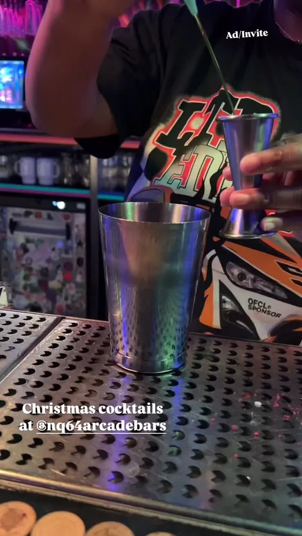 Christmas cocktails at @nq64arcadebars  Ad/Invite