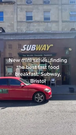 Sam reviews Subway's Full English Breakfast, featuring eggs and sausages, for Sunny Side's fast food chain series in Bristol.