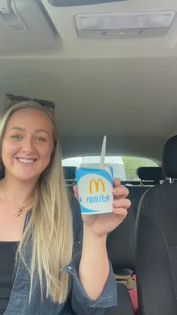 Delicious McFlurry and brownie dessert from McDonald's, perfect for warm weather cravings.