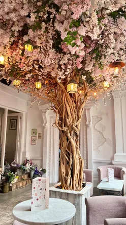 Pink-themed brunch at The Florist Liverpool with stunning decor, delicious food, and attentive staff at the old school for blind.