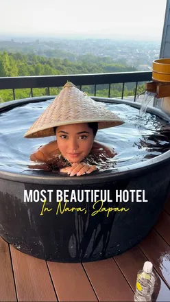 Luxurious Ando Hotel in Nara, Japan, featuring stunning views, traditional breakfast, and deer spotting activities.