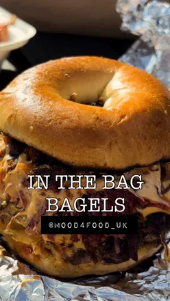 Delicious bagels and salt beef fries from In The Bag Bagels at Rawtenstall Market, showcasing rich flavors and textures.