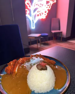 Chicken Katsu Curry, Philadelphia Roll, Chicken Takakomi Gohan at Gin & Sake, Bridgend; fresh sushi, flavorful dishes.