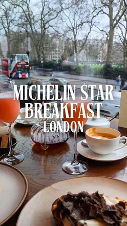 Luxurious breakfast at Hide in Mayfair: honey mango, cardamom bun, Croque Monsieur, and Bellinis with truffle.