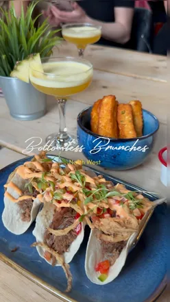 Delicious bottomless brunch featuring tacos, cocktails, and sliders at popular North West eateries.