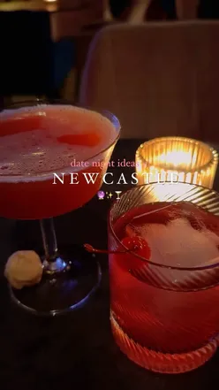 Colorful cocktails at Mother Mercy Bar, perfect for a fun date night in Newcastle upon Tyne.