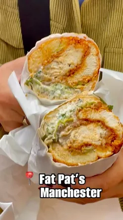 Delicious hot honey fried chicken sub with crispy chicken, pickles, and ranch, perfect for a Manchester lunch.
