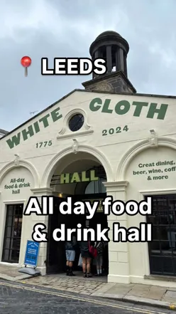 White Cloth Hall Leeds opening: vibrant social scene, diverse food vendors, drinks from Whitelocks Ale House, pizza to oysters.