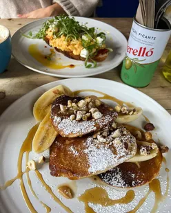 Vanilla pancakes with espresso butter at The Milk Shed; cozy Yurt brunch at Nicholsons; countryside views at Primrose Hill Farms; French toast at Quince & Clover.