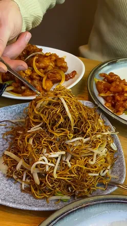 Delicious Chilli Salt Tofu and vegetable spring rolls at Jimmy's Express, a popular Edinburgh Chinese restaurant.