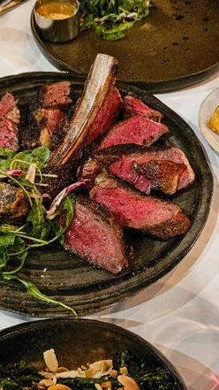 Cotê de Boeuf steak at Riverstation Bristol, basted in thyme, butter, garlic; succulent, charred, perfect for steak lovers.