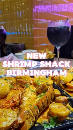 Shrimp Shack Birmingham: Firecracker shrimps, seafood boil platter, creamy ocean pasta, and Black Mamba mocktails.