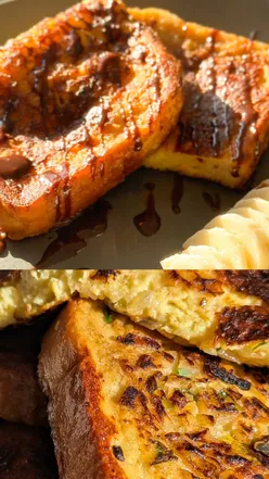 Homemade French Toast and Bengali Toast on a plate, showcasing sweet and savory brunch options, perfect for foodies.