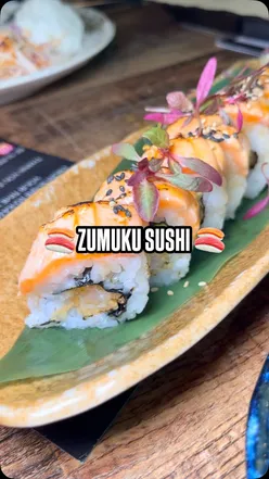 Delicious veggie sushi platter at Zumuku Sushi in Sale, Manchester, perfect for a date night or lunch.
