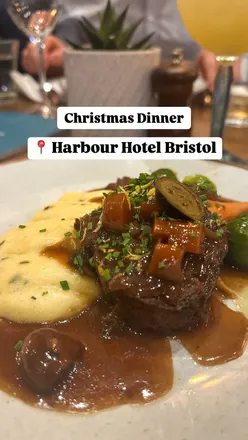 Festive Christmas dinner at Harbour Hotel Bristol with delicious two and three-course menu, praised for quality and service.