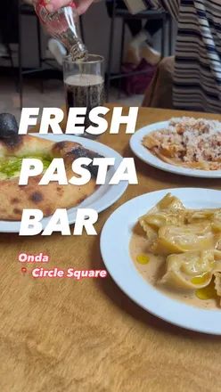 Delicious fresh pasta dish at Onda Pasta Bar, showcasing seasonal ingredients in Manchester.