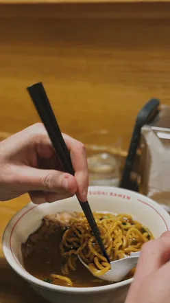 Tim Anderson's Japanese menu: smoky poussin, pumpkin with juniper, clear pork broth, curry ramen at Matsudai kitchen takeover.