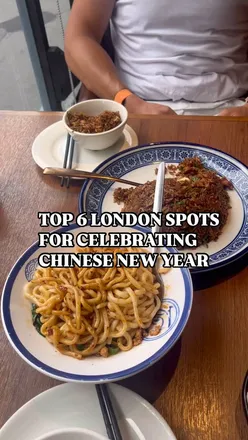 Delicious Chinese dishes for Lunar New Year in London, featuring noodles, hotpot, and BBQ pork.
