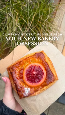Delicious blood orange danish and chai spiced shortbread from new Musselburgh bakery, plus fresh sourdough loaf.