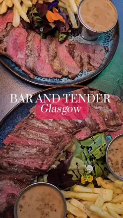 Delicious steak plate with unlimited fries at Bar and Tender Glasgow, perfect for lunch or dinner.