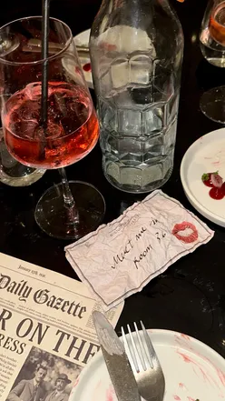 Six By Nico Cardiff dining experience with six-course tasting menu themed 'Murder on the Midnight Express', elegant decor.