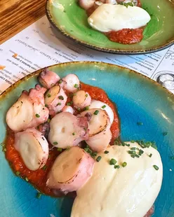 Tapas at Plates by Purnells in Birmingham featuring pork belly, aubergine, octopus, and cocktails; early birthday celebration.