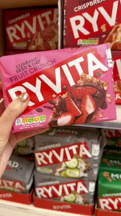 Celebrating Ryvita's 100th birthday with easy snack ideas like cheese on crispbread and chocolate thins.