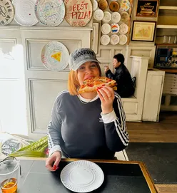 Slices from NYC's top pizzerias: Best Pizza, Joe's Pizza, Spumoni Gardens, Bleecker Street Pizza, and Little Italy.