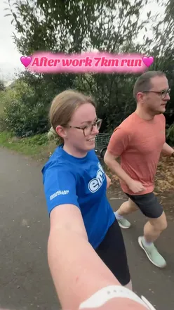 Runner completing a tough 7km training run in Edinburgh, showcasing determination despite heat and fatigue.
