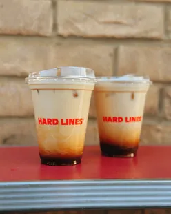 Iced Honey and Cinnamon Latte from Hardlines Coffee enjoyed during a morning walk at 7am.