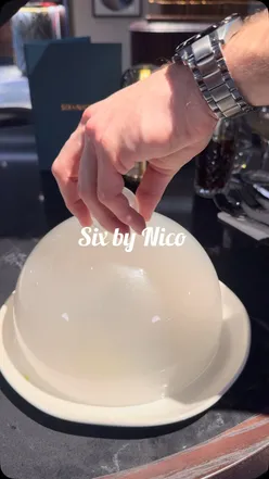 Delicious six-course menu at Six by Nico in Bristol, featuring 'The Chippie' with salt and vinegar flavors.