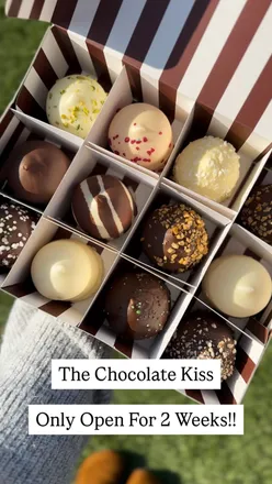 Delicious chocolate-covered marshmallow treats at The Chocolate Kiss stall in Mall Cribbs, Bristol.