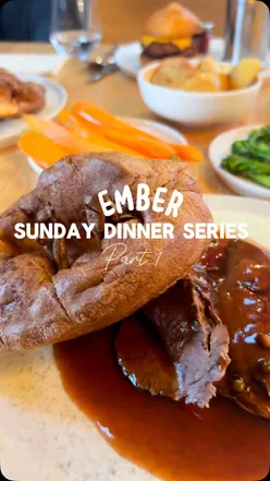 Delicious Sunday roast dinner at Ember Sheepfolds, showcasing quality food and great service in the North East.