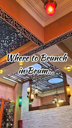 Delicious halal brunch dishes from top Birmingham spots, showcasing vibrant food and cozy dining experiences.