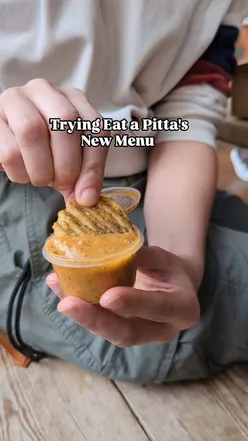 Eat a Pitta's new menu with feta & olive falafel box, tomato mozzarella salad, crispy waffle fries, and house lemonade.