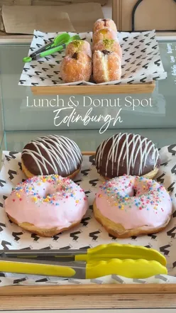 Freshly baked bagels and pastries at a cozy Edinburgh cafe, perfect for brunch or takeaway.