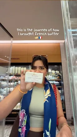 Delicious French butter displayed at La Grande Épicerie in Paris, a must-visit foodie destination.