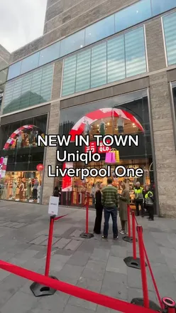 Uniqlo store opening in Liverpool One, featuring local collabs with Derek's, Girls on the Go, and Baltic Market. Fashion meets local flavor.