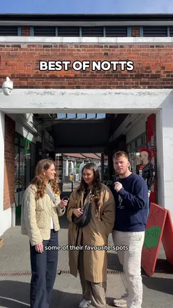 Delicious food and drinks from Nottingham's best restaurants featured in a vibrant social media post.