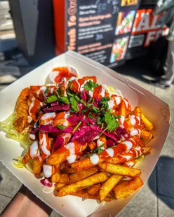 Gyoza and halloumi fries by Street Chef Lloyd at Easystreat, featured at Digbeth Dining Club events. #streetfood #yum