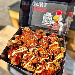 Lost in Translation popcorn chicken from Gurt Wings with Fanta lemon drink in sunny Bristol