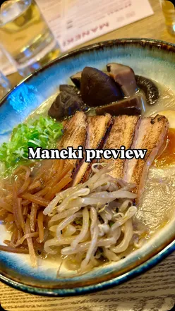 Delicious ramen bowl with toppings at Maneki Ramen, opening in Jewellery Quarter on May 8th.