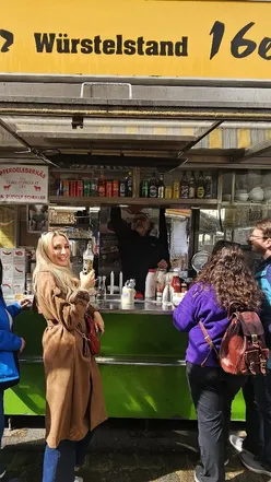 Delicious Austrian schnitzel and strudels enjoyed on a vibrant Vienna food tour led by guide Mariann.