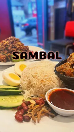 Authentic Malaysian dishes at Sambal in Manchester: Sirup Bandung, Teh Tarik, Honey Glazed Wings, Roti Canai, Nasi Lemak with Lamb Rendang, Mee Goreng Mamak.