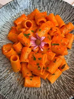 Arancini starter, Calabria pizza with chili honey, and Toscana pasta at La Trattoria, Tranent's new Italian restaurant.